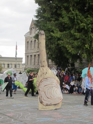 A geoduck (gooey-duck) (the mascot of the Evergreen...