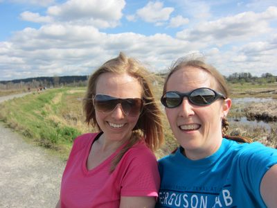 ... so we ran, instead.  We look a bit pathetically...