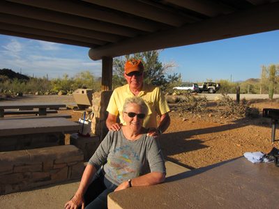 Mom and Dad at our picnic area.