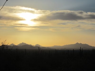 Before the full moon rise came a fabulous sunset.