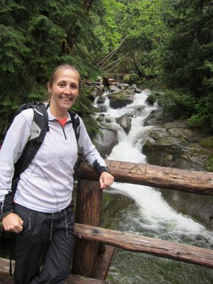 Catherine + waterfall.