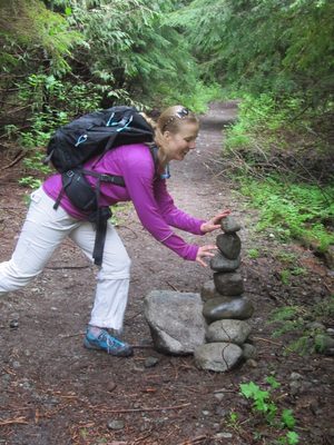We had been told of the pile of rocks at the turn. ...