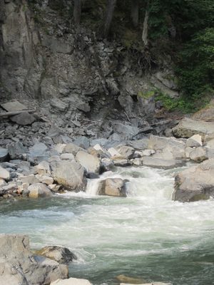 The water was an awesome green glacier-melt color.