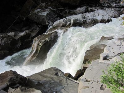 The first spout of the falls.  I would have liked to...