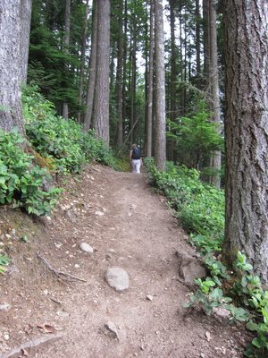 The trail was very steep and slow-going.