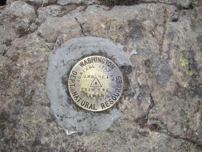 Summit marker.