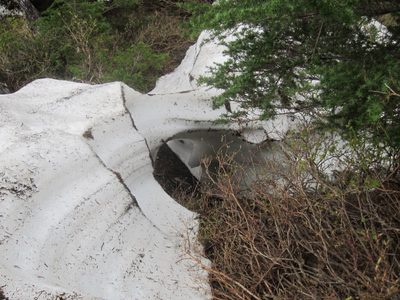 A bridge made of snow!