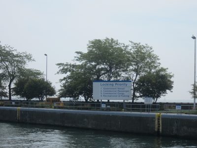 The lock from the river to the lake.  It will open for...