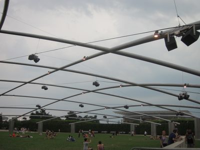 The Jay Pritzker Pavilion in Millenium Park.
