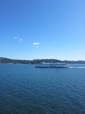 Hey look, there goes one now!  The Spirit of Vancouver Island.