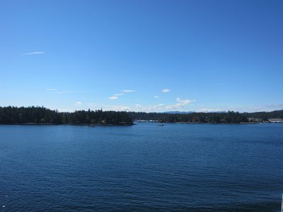The tranquil waters of Swartz Bay.  At this point, we...