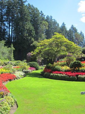 The sunken garden was created when the wife of a...
