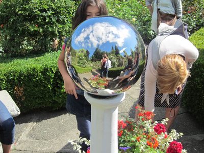 This reminded me of the Escher self-portrait in the silver ball.