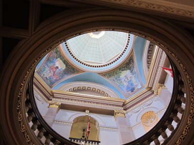 Looking up into the dome.  I believe the murals...