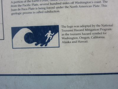 Cool tsunami warning logo.
