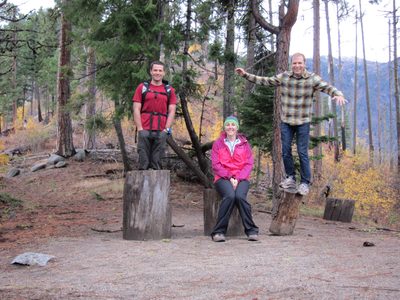 Los tres at the top of the Icicle Ridge Trail. ...