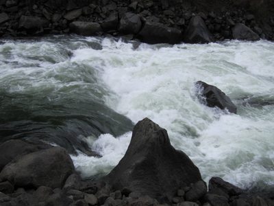 This picture makes the river look much less ferocious...