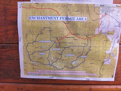 Fortunately, our route in the Enchantments area, was...