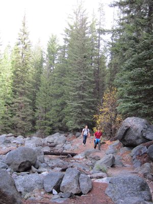 And through the rocks.