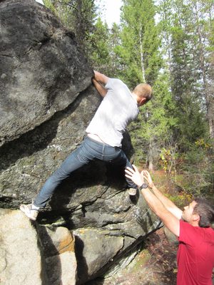 Hey look, another boulder!  Also - sunshine!