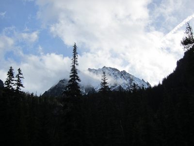 Dragontail Peak finally comes into view.  The elevation...