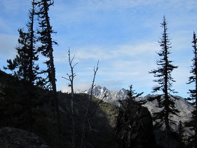 Mountains we had not noticed on the hike up (either due...
