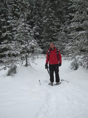 Jeremiah in the snow.