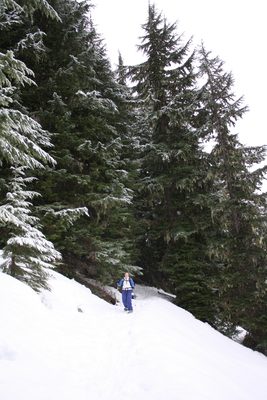 Continuing to hike.