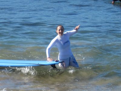 Trying (incorrectly) to do a shaka -- turns out, you...