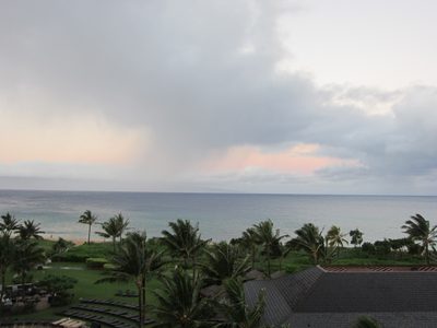 Stormy weather greeted us Monday morning.  Maybe Maui...