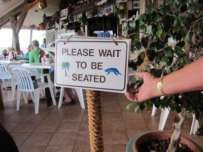 A sign at the hostess stand at the Gazebo in Kapalua. ...