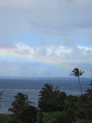 Another rainbow.  This photo is cropped weird to cut out...