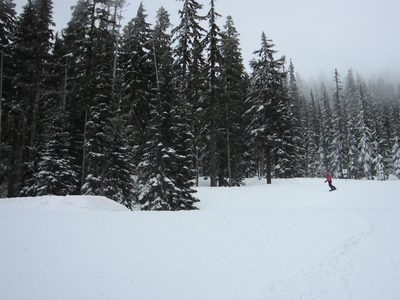 Diana on Ptarmigan, where White Pass had some jumps set up.
