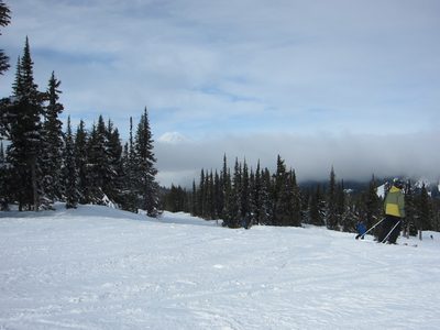 One more look at Rainier from the top of the Basin Quad.