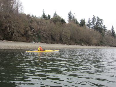 John explores the shore.