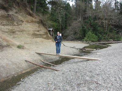 Catherine on a great PNW bridge.