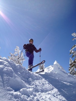 Diana catches Catherine about to start down the mountain.