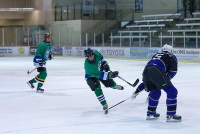Taking a shot on net.