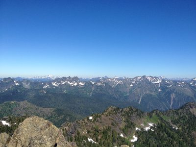 Looking out from the top of Mt Ellinor.