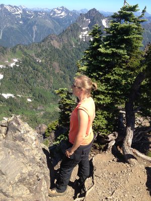 Catherine pondering the yonder.