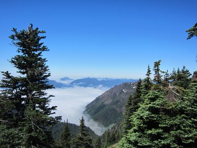 We eventually started getting above the mountains around us.