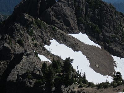 On that middle snowpatch are a couple of imperfections. ...
