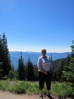 Mom at Hurricane Ridge.