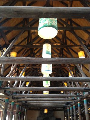 Roof beams in the main room of the Paradise Inn, Mt Rainier.