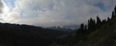 Panorama looking away from Mt Rainier towards what I...
