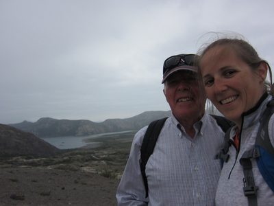 Dad and Catherine with Spirit Lake.