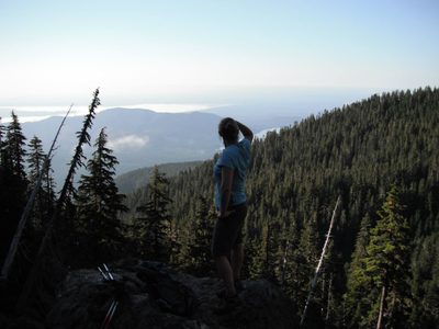 Pondering the yonder. The clouds are over the Hood Canal.