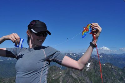 Chrissy also brought the world's smallest kite to fly on...