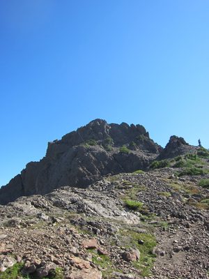 The summit, from our lunch saddle spot.