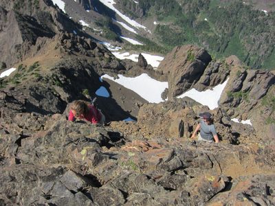 The actual summit took some scrambling, thus why we ate...